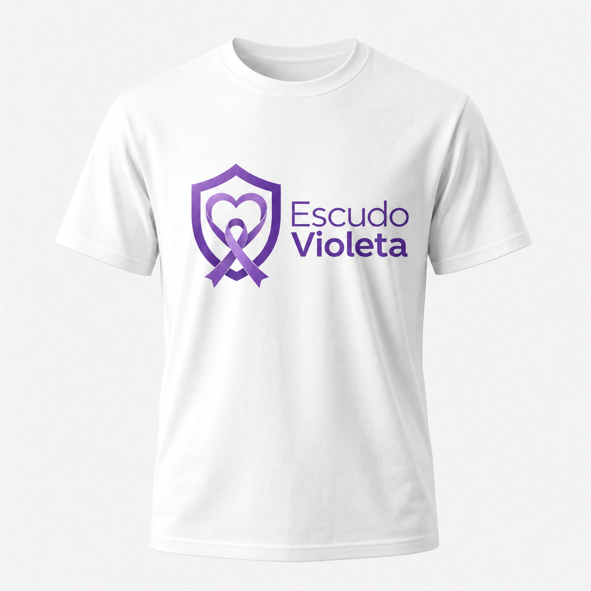 Aplicação em camiseta Escudo Violeta