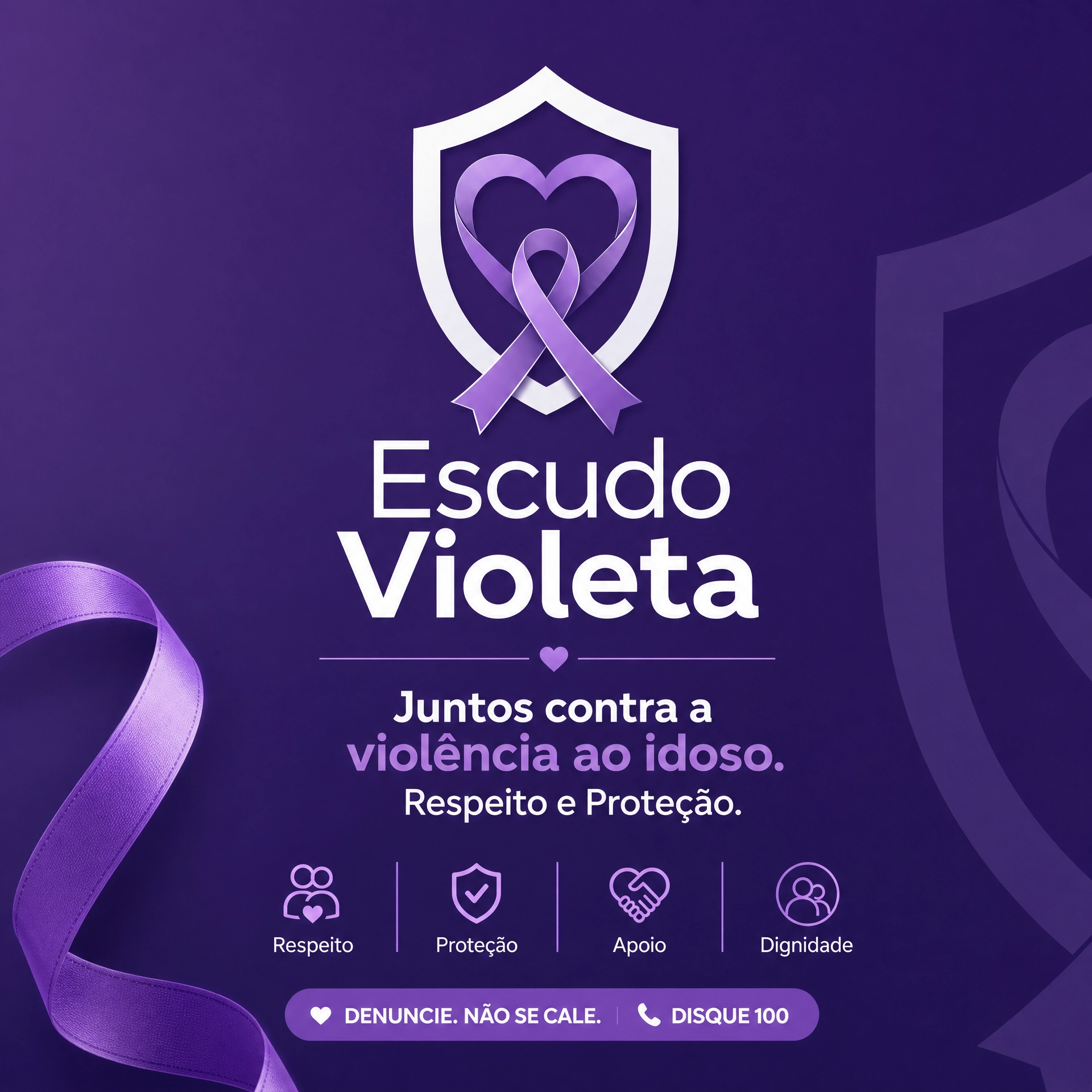 Arte social media Escudo Violeta